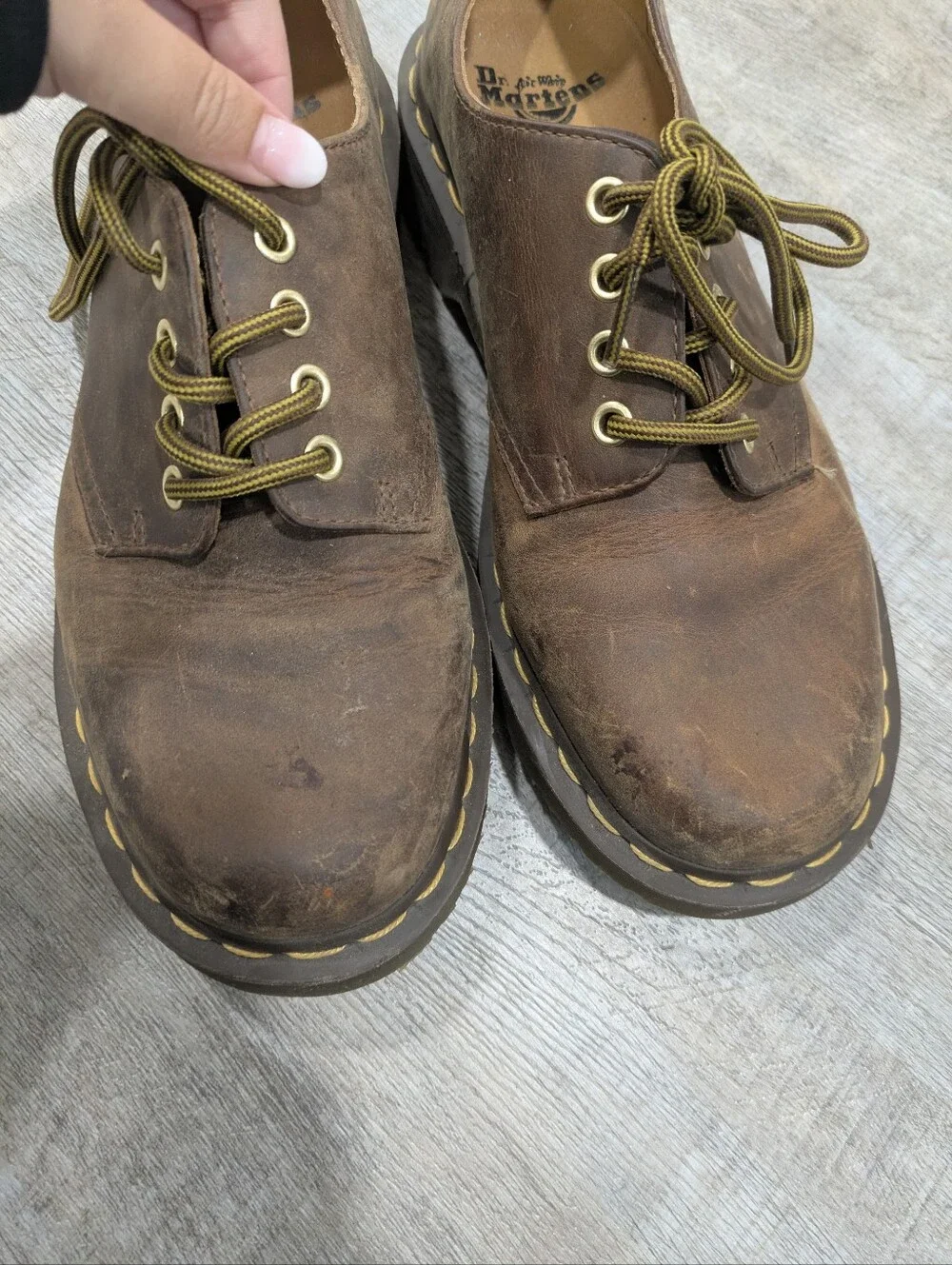 Vintage Dr. Martens Brown Leather Oxfords Size 9
